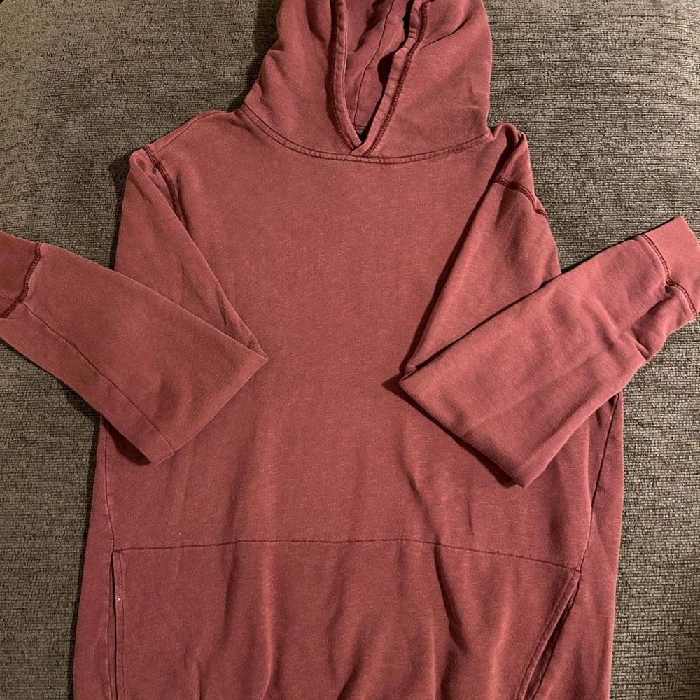 Oversized large burgundy hoodie